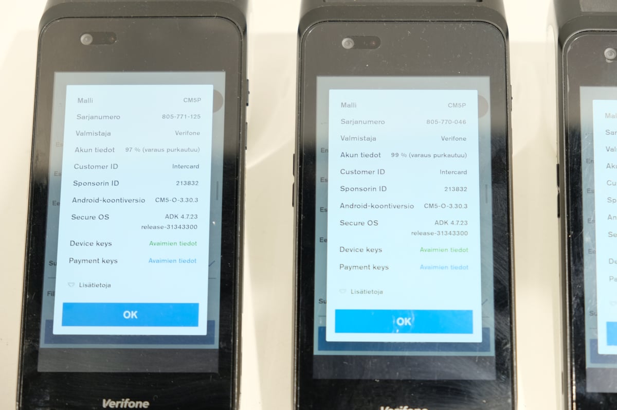 Verifone CM5P maksupääte / 4 kpl (X475)