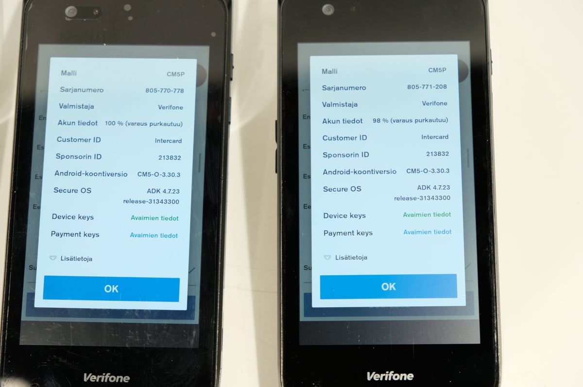 Verifone CM5P maksupääte / 4 kpl (X475)