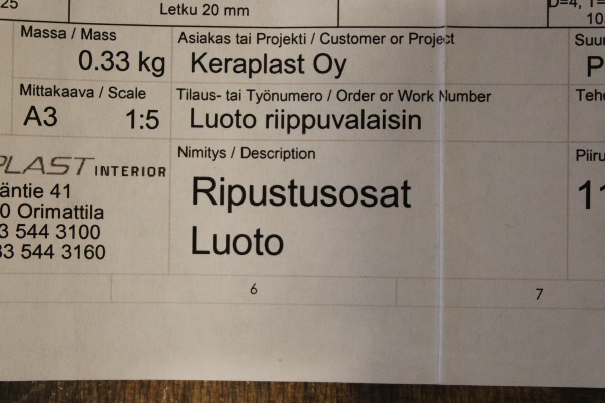 VALAISINMUOTTEJA, SUUNNITTELU PIIRUSTUKSIA ym. (FO910)