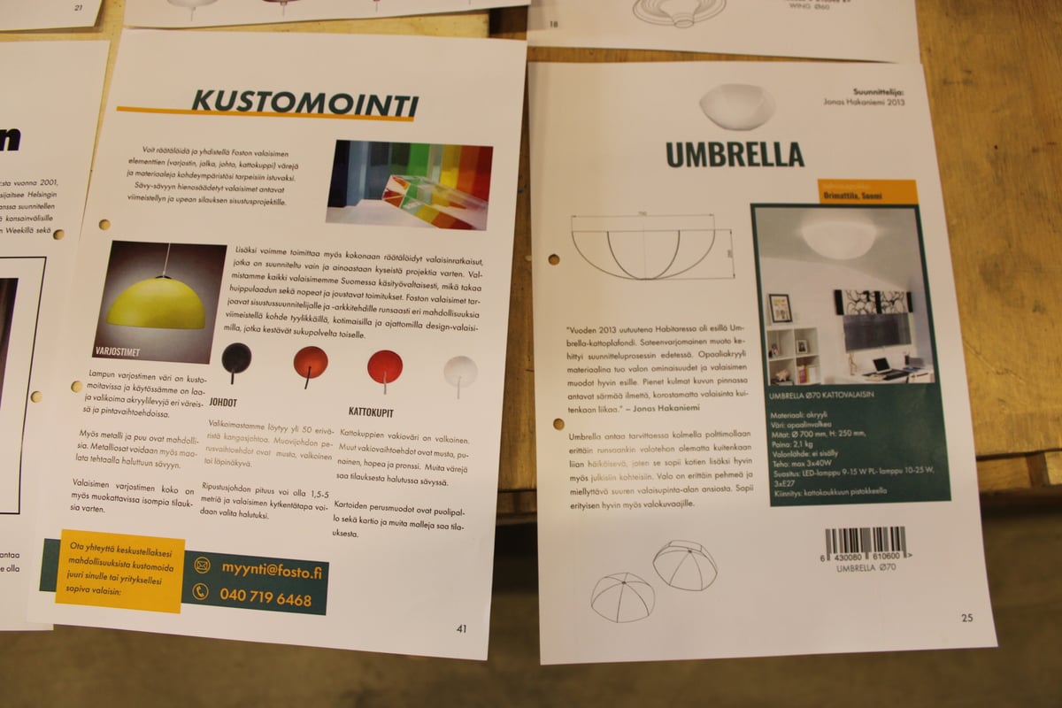 VALAISINMUOTTEJA, SUUNNITTELU PIIRUSTUKSIA ym. (FO910)