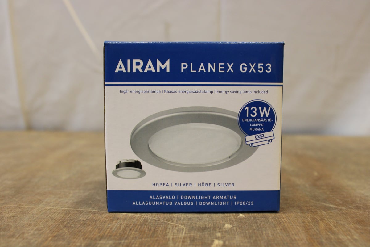 AIRAM alasvalo PLANEX GX53 13W / 180 kpl (SM241)