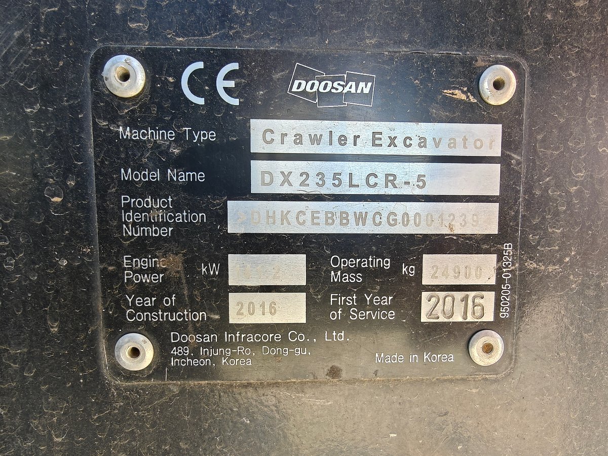 DOOSAN DX235LCR-5, -16 KAIVINKONE