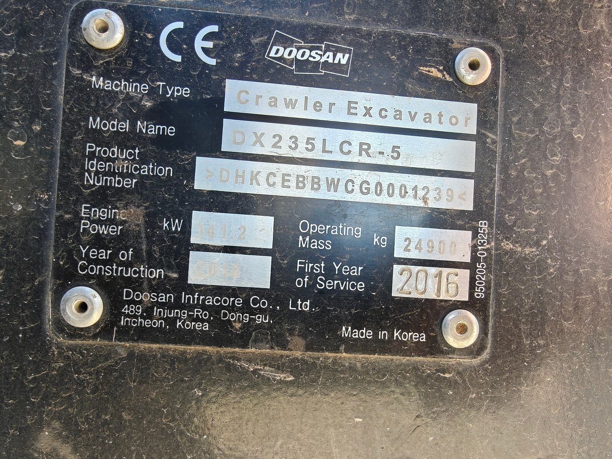 DOOSAN DX235LCR-5, -16 KAIVINKONE