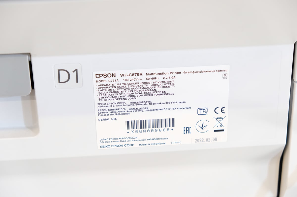 EPSON WorkForce Pro WF-C879R monitoimilaite (X685)