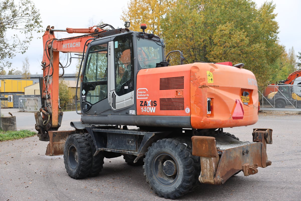 HITACHI ZX140W-3, -09 PYÖRÄALUSTAINEN KAIVINKONE (722-BAM)