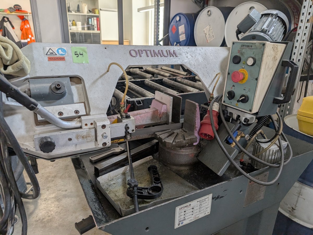 Optimum S 275 G metallivannesaha ja rullaradat
