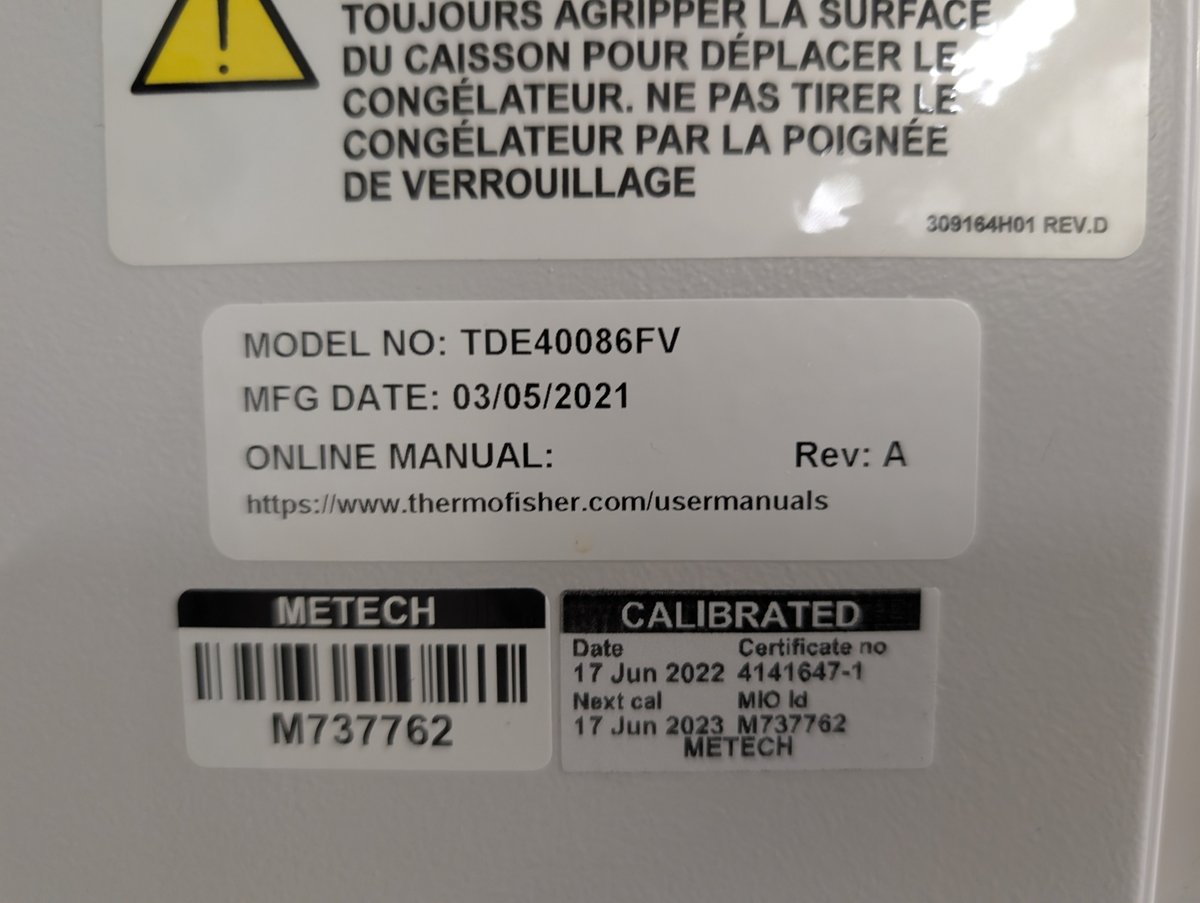 Thermo Scientific TDE40086FV syväjääkaappi