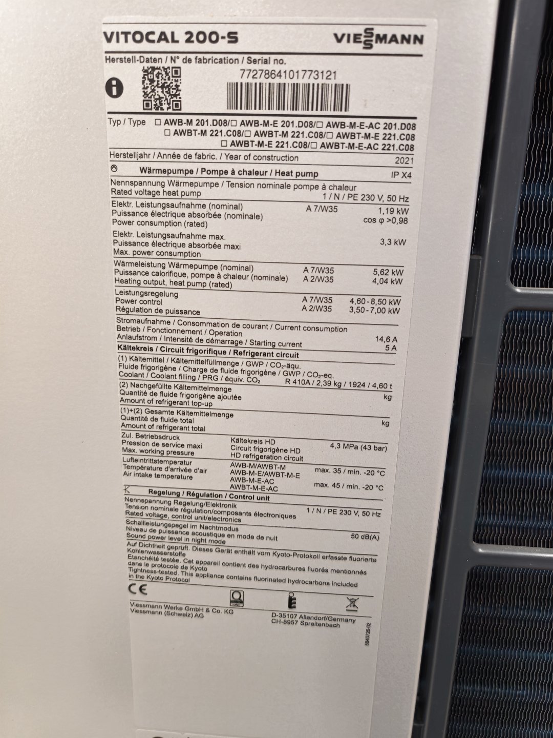 Viessmann Vitocal 200-S ilmavesilämpöpumppu, TH-Market Oy konkurssipesä