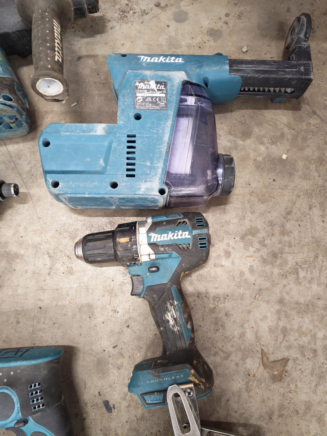 7 kpl Makita 18V akkukonerunkoja, Valicon Oy konkurssipesä