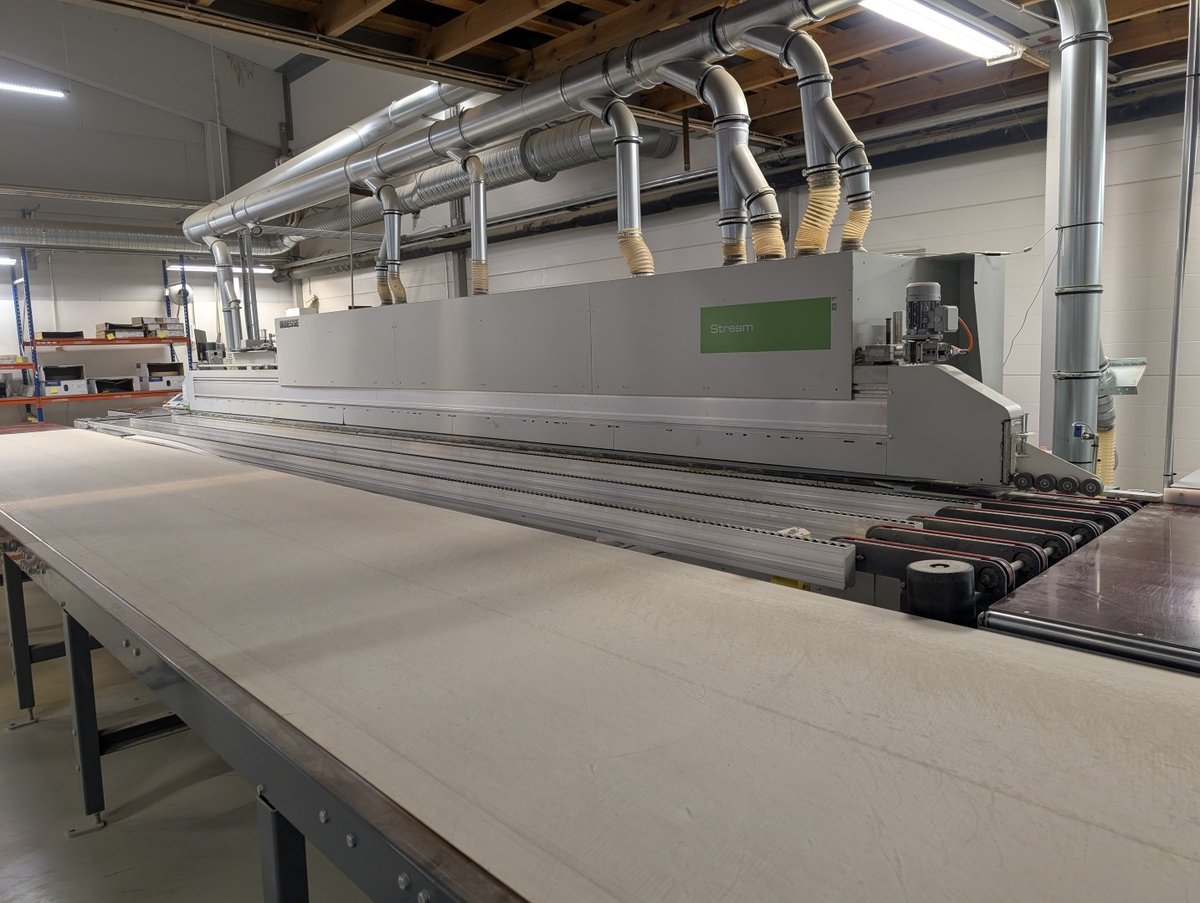 Biesse Stream B/8.5 listoituskone, Temal Oy konkurssipesä