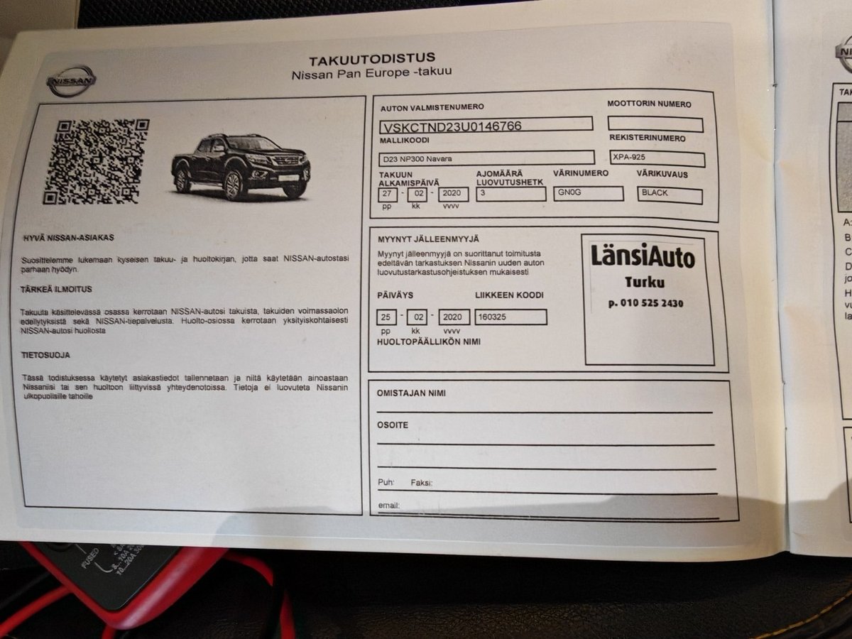 NISSAN NAVARA, XPA-925, Boat Store Finland Oy konkurssipesä