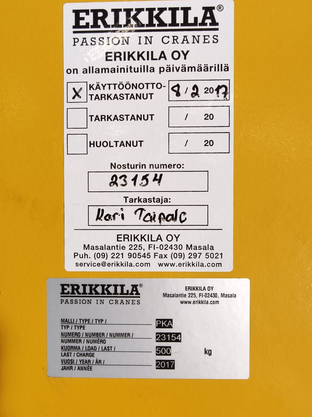 Erkkilä puominostin, Boat Store Finland Oy konkurssipesä