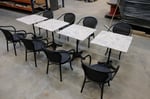 Pöytä 4 kpl, tuoli 8 kpl (X726)