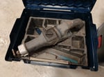 Moottorisaha, Bosch akkukoneita 4kpl, Senco naulain, Metabo hiomakone, Savon Purkutyö Oy konkurssipesä