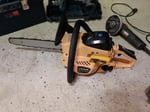Moottorisaha, Bosch akkukoneita 4kpl, Senco naulain, Metabo hiomakone, Savon Purkutyö Oy konkurssipesä