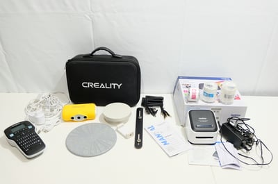 CREALITY CR-ScanLizard 3D-skanneri, BROTHER VC-500W etikettitulostin ym. (RM5)